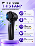 Mini Portable Fan - Rechargable Fan