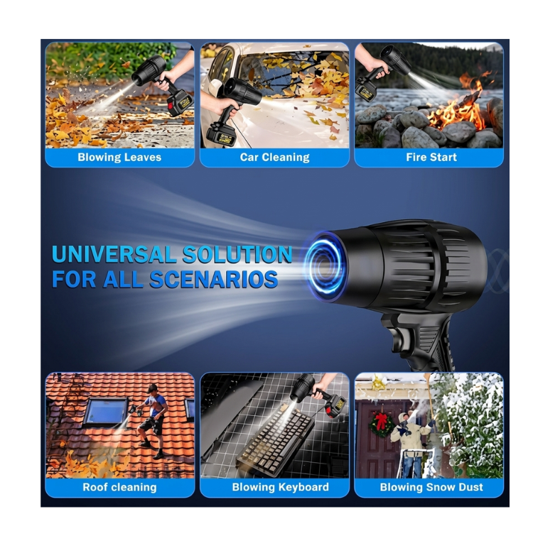 Cordless Turbo Jet Air Blower with Brushless Motor – Powerful Handheld Cleaner