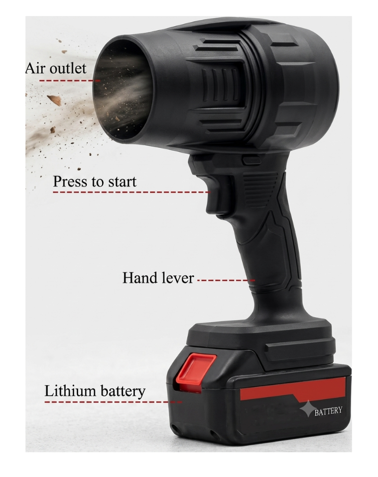 Cordless Turbo Jet Air Blower with Brushless Motor – Powerful Handheld Cleaner